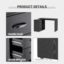 Scrivania da Ufficio ad Angolo Porta PC 117x83,5x76 cm in Legno  Nera