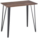 Tavolo Rettangolare  110x60x102 cm in MDF e Metallo Marrone