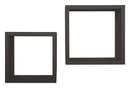 Set 2 Mensole Cubo da Parete Quadrato in Fibra di Legno Q-Bis Maxi Nero