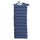 Cuscino Outdoor Imbottito Idrorepellente per Lettino da Esterno 60x180 cm in Poliestere e Policotone Blu
