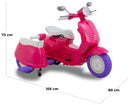 Scooter Elettrico con Sidecar per Bambini 12V Jepsen Rosa