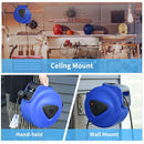 Avvolgicavo Elettrico Automatico da Parete 10m 3 Attacchi  Blu