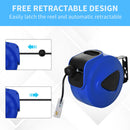 Avvolgicavo Elettrico Automatico da Parete 20m 3 Attacchi  Blu