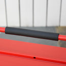 Cassetta Porta Attrezzi 5 Vassoi 3 Ripiani in Metallo Pieghevole  Rossa