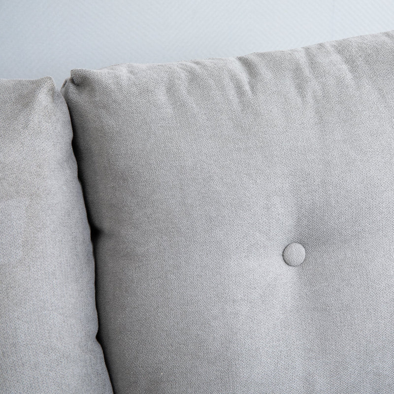 Divano 2 Posti in Tessuto 15x76x88 cm  Grigio