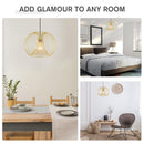 Lampadario Moderno a Sospensione 40W E27  Oro