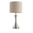 Lampada da Comodino Abat Jour con Paralume in Tessuto E27 Ø25x51 cm  Beige