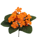 Set 6 Cespugli Artificiali di Violetta Altezza 21 cm Arancio