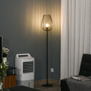 Lampada da Terra con Paralume in Metallo E27 Ø27,5x159 cm  Nera