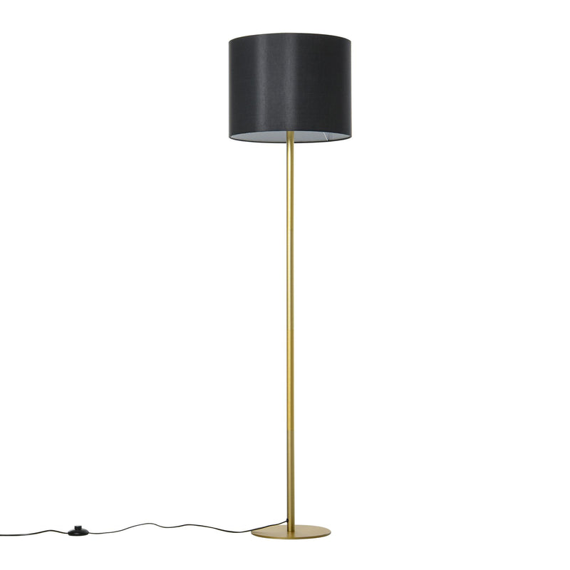 Lampada da Terra con Paralume in Stoffa E27 Ø40x160 cm  Oro