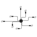 Lampadario a Soffitto Moderno da Soffitto 8 Luci E27 105x74x11 cm  Nero