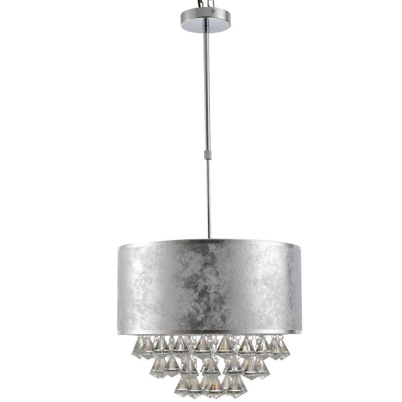 Lampadario a Soffitto Moderno 44 Pendenti in Vetro E14 Ø43x100 cm  Grigio