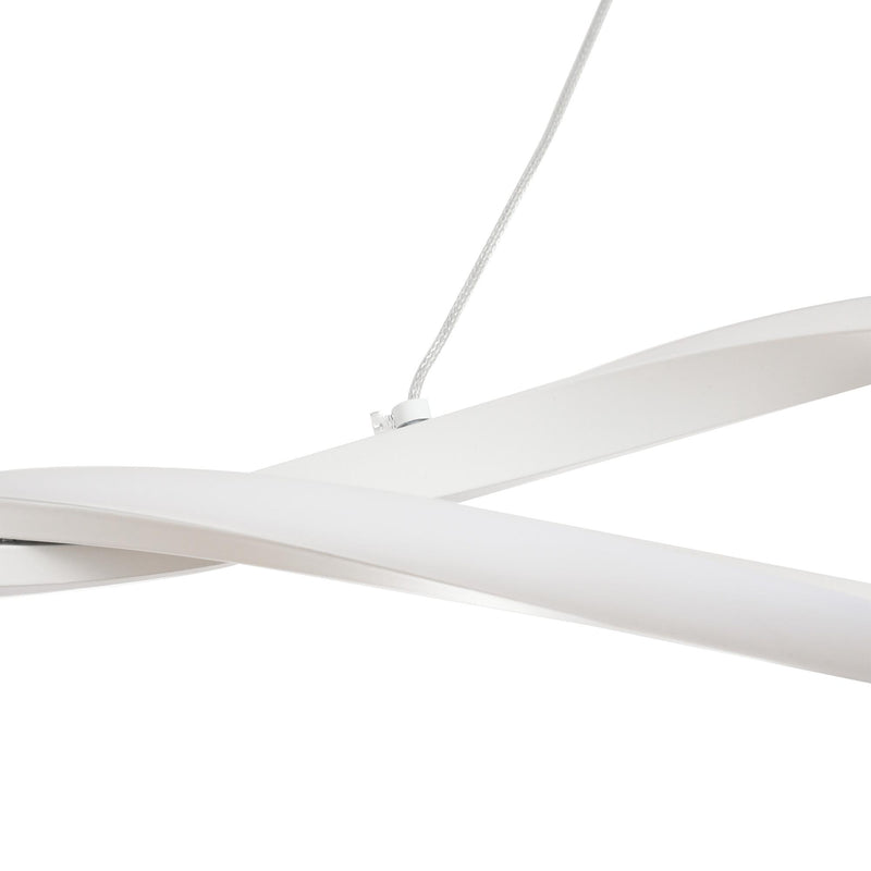 Lampadario a LED Moderno Sospeso Luce Fredda 6500K 90x9x9 cm  Argento