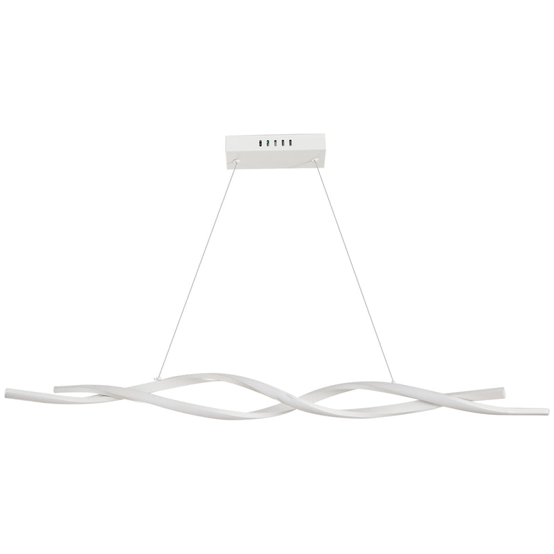 Lampadario a LED Moderno Sospeso Luce Fredda 6500K 90x9x9 cm  Argento