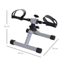 Mini Pedaliera Cyclette per Gambe e Braccia Max 60 Kg  Grigia