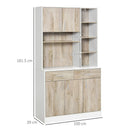 Mobile da Cucina Credenza  con Ante Cassetti e Vani Apeti 100x39x180 cm 