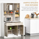 Mobile da Cucina Credenza  con Ante Cassetti e Vani Apeti 100x39x180 cm 