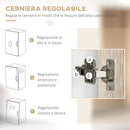 Mobile da Cucina Credenza  con Ante Cassetti e Vani Apeti 100x39x180 cm 