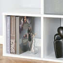 Mobile Libreria 2 Cassetti 6 Ripiani 89,8x30x89,8 cm  Bianco e Grigio