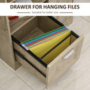 Mobiletto con Schedario e Mensole 72x55x76 cm in MDF  Legno Naturale