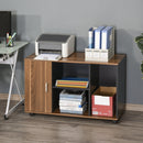 Mobiletto Portadocumenti 100x40x66 cm con Ruote  Noce e Grigio