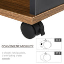 Mobiletto Portadocumenti 100x40x66 cm con Ruote  Noce e Grigio