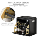 Pouf Sgabello Portascarpe 43x30x44,5 cm in Truciolare  Nero