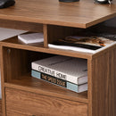 Scrivania da Ufficio Porta PC 107x48x76,2 cm in Legno  Noce