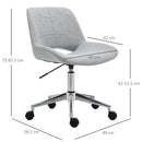 Sedia Poltrona Operativa da Ufficio in Tessuto  Grigio Chiaro