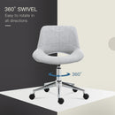 Sedia Poltrona Operativa da Ufficio in Tessuto  Grigio Chiaro