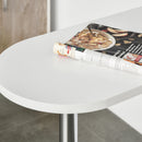 Tavolo Alto da Bar 113x40x105 cm con Mensole e Portabottiglie  Bianco