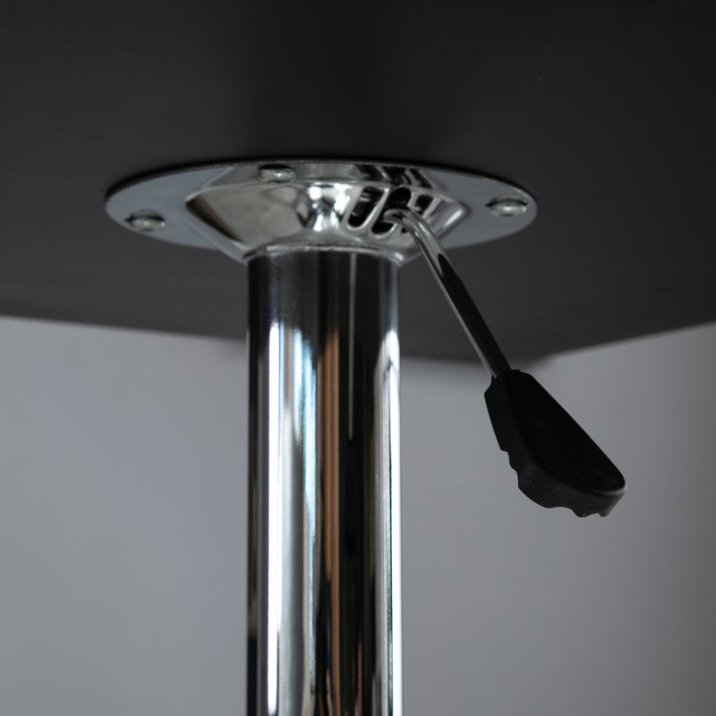 Tavolino Quadrato Altezza Regolabile 60x60x82-103 cm  Nero