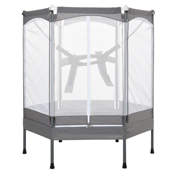Trampolino Tappeto Elastico per Bambini 150x133x168 cm  Grigio Chiao acquista