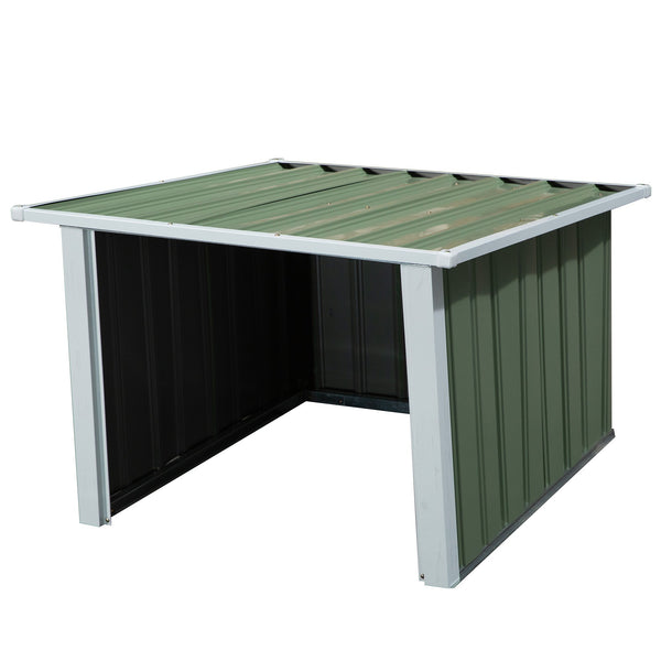 prezzo Casetta Box da Giardino in Lamiera per Robot Tagliaerba 86x75x62-51 cm  Verde