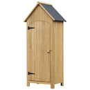 Casetta Box da Giardino in Legno per Deposito Attrezzi 77,5x54,2x179,5 cm 