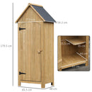 Casetta Box da Giardino in Legno per Deposito Attrezzi 77,5x54,2x179,5 cm 