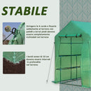 Serra a Tunnel da Giardino 214x143x195 cm in Acciaio e PE  Verde