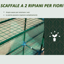 Serra a Tunnel da Giardino 214x143x195 cm in Acciaio e PE  Verde