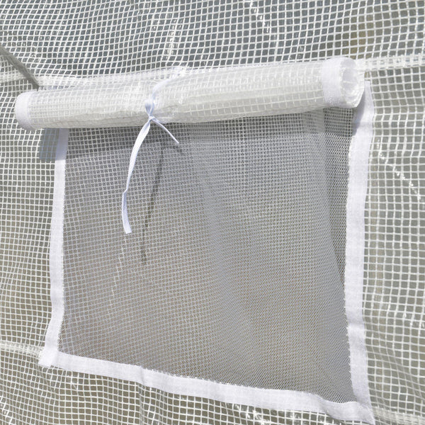 sconto Serra da Giardino 240x180x200 cm in Acciaio e PE  Bianca