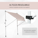 Tenda da Sole Avvolgibile 2x1,5m  Beige