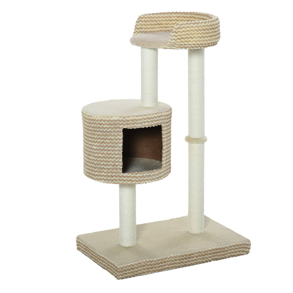 Albero Tiragraffi per Gatti 61x41x96 cm con Corda di Juta Beige online