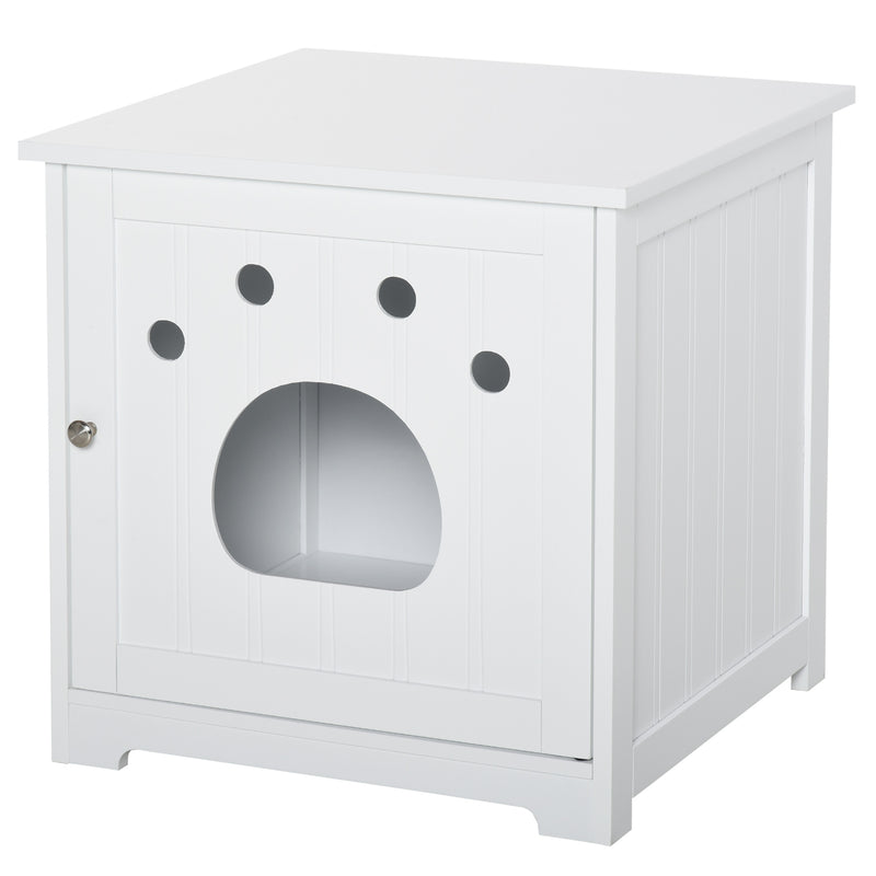 Cuccia per Gatti e Piccoli Cani 48x51x51 cm in MDF  Bianco