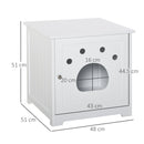 Cuccia per Gatti e Piccoli Cani 48x51x51 cm in MDF  Bianco