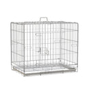 Gabbia Trasportino per Cani Gatti 61x43x53 cm Pieghevole in Metallo 