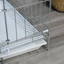 Gabbia Trasportino per Cani Gatti 61x43x53 cm Pieghevole in Metallo 