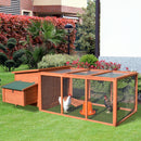 Pollaio Gabbia per Galline da Esterno 221x145x81 cm in Legno 