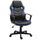 Sedia da Gaming Girevole Reclinabile in Similpelle  Nera e Blu