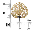 Portacandele da Muro Lotus 20x8x22,2 cm in Poliresina e Ferro Oro e Nero