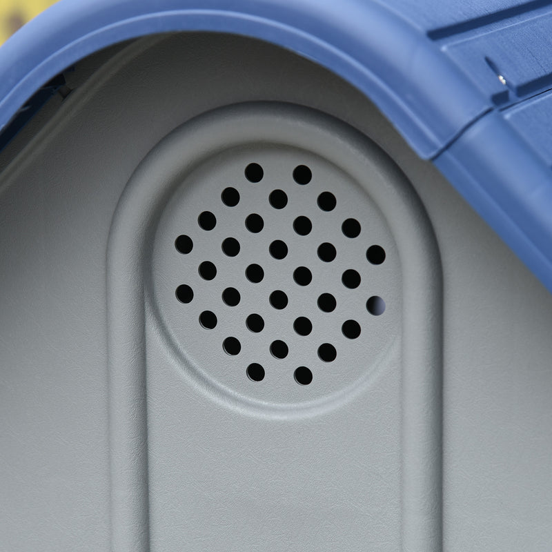 Cuccia per Cani Taglia Piccola 59x75x66 cm in Plastica Blu e Grigia