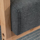 Divano 3 Posti 154,5x68x73 cm in Tessuto e Legno Grigio